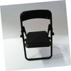 Ciieeo Black Chair 10Pcs mobile phone holder abs phone stand fold doll house smartphone holder mini chair fold up chairs mini folding chair Chair miniature furniture Black Chairs