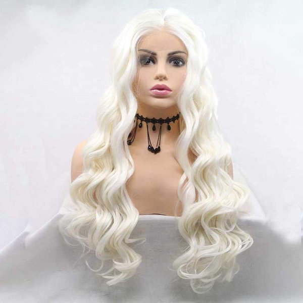 melody wig Long Blonde Curly Wigs Synthetic Blonde Lace Front Wigs For Women Hair Heat Resistant Fiber Hair Wigs Long Soft Lace Wigs Cosplay Wigs …