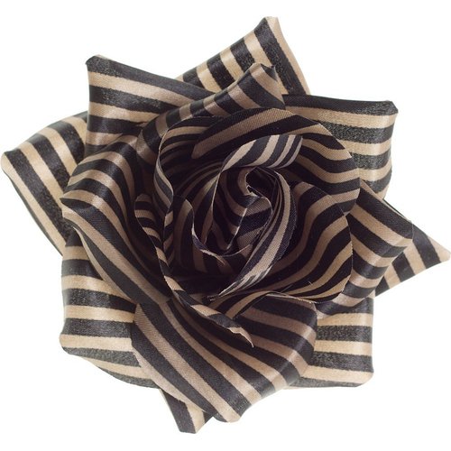 Black and Tan Striped Rose Hair Clip from Sourpuss Clothing