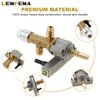 Lemfema Gas Safety Control Valve with Piezo Push Ignition Device Replacement for Garden Sun Propane Powered Patio Heater Repair Replaces Parts（7/16"-24 UNEF Inlet & Outlet）