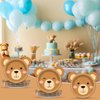 50 Count Bear Paper Plates Bear Shaped Disposable Plates Bear Baby Shower Party Plates Brown Bear Theme Party Dinnerware Teddy Plates for Gender Reveal Boy Girl Baby Shower Birthday Party Decorations