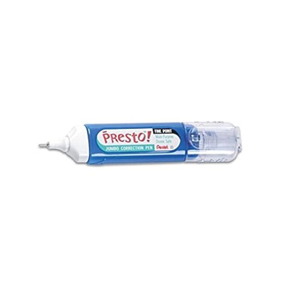 Pentel(R) Presto(TM) Jumbo Correction Pen, Fine Point, 12 ml, 4 Packs