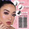 Fluffy Lash Clusters C Curl False Eyelashes Left & Right Cluster Eyelash Extensions 182 PCS Natural Individual Lashes 3D Wispy Lash Clusters 12-16mm DIY At Home Beginner Friendly, by Anforlin