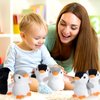 7 Pcs Penguin Plush Toys Set Penguin Stuffed Animal Zoo Penguin Toys with Mom and Small Baby Cute Penguin Plushie Realistic Baby Animals for Gift Christmas Birthday Bag Stuffings Decoration(Penguin)