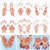 Henna Temporary Tattoo Stickers, Brown Henna Tattoo Stickers kit,Waterproof Red Ink Henna hands Tattoo,for Women Party Decorations