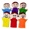 6 Pack Feeling Hand Puppets for Kids with 6 Emotions, with Moveable Arms, Soft Plush Hand Puppets for Toddlers, Early Education Toys, Social Emotional Learning Activities