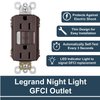 Legrand radiant 1597NTLTRDBCC4 15 Amp Night Light GFCI Self Test Tamper-Resistant Decorator Duplex Outlet with Cool Touch LED, Dark Bronze (1 Count)