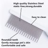 Pet Comb, Long and Short Teeth Comb for Dogs & Cats, Pet Hair Comb for Home Grooming Kit, Removes Knots, Mats and Tangles