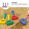 Toyvian 6 Pcs Children's Beach Rake Sand Rake Toys Sand Bucket Molds Kids Beach Toy Colorful Toy Scoop Rake Kids Garden Tool Kid Sand Toy Kid Beach Towel Beach Shovel Baby Pp The Snow