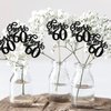 12 PCS Cheers to 60 Centerpiece Sticks Double Sided Glitter 60th Birthday Cake Toppers Number 60 Centerpieces Table Flower Topper Decorations for 60th Birthday Party Centerpiece Supplies Black