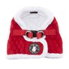 Puppia Blitzen Vest Dog Harness Step-in Warm Winter Christmas Holiday Harness for Small and Medium Dog, Red, Small