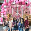 Jumpama Cowgirl Birthday Party Decorations Western Birthday Party Supplies, 65Pcs Cowgirl Balloons and 1Pcs Western Birthday Backdrop for Cowgirl Rodeo Birthday Party Country Western Baby Shower