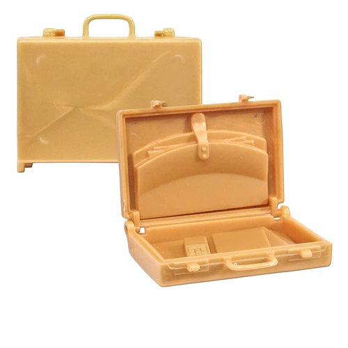 Set of 3 Gold Briefcases for Wrestling Action Figures
