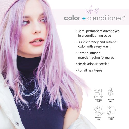 Keracolor Clenditioner LAVENDER Hair Dye - Semi Permanent Hair Color Depositing Conditioner, Cruelty-free, 12 Fl. Oz.