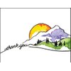 Peaks Publishing Inc Thank You Cards - Mountain Sun Note Cards Set of 12 Greeting Cards and Envelopes