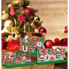 Ugly Sweater Party Supplies Christmas Wooden Table Centerpieces Cute Ugly Sweater Themed Christmas Party Decorations Green and Red Merry Christmas Wooden Sign with Elements of Ugly Sweater Pattern
