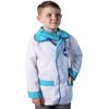 StoryBook Wishes Toddler Doctor Coat & Face Mask for Toddler Doctor Costume | Toddler Doctor Dress Up | Blue and White - For Ages 4-6