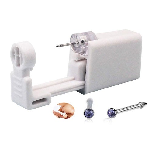Self Nose Piercing Gun Self Nose Piercing Gun Kit Safety Nose Piercing Gun Kit Tool (Purple)