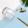 Crystal Disinfection Glass Cup Acrylic Liquid Powder Dappen Dish with Stainless Steel Metal Lid Glassware Tool For Nail Art,HJ-NAPB028