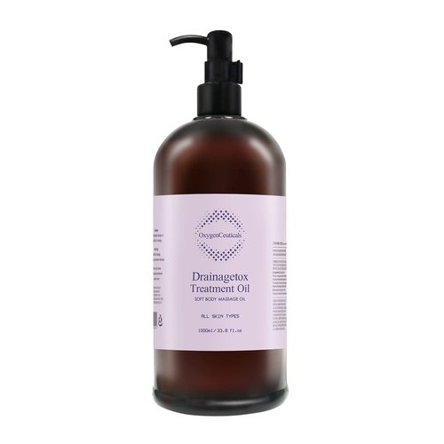 OxygenCeuticals Drainagetox Treatment Oil 1000ml(33.8 fl oz) | Professional body massage oil enriched with botanical extracts