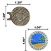 Giggle Golf Bling Golf Ball Marker with A Magnetic Hat Clip | Fun Golf Accessories for Women (Beach Scene)