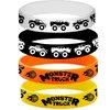 CupaPlay 24PCS Monster Truck Theme Rubber Silicone Wristbands -Birthday Party Favors Party Supplies Decorations