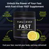 Fuel 4 Ever Fast Fasting Electrolyte Powder | with Creatine, Essential Amino Acids & Green Tea Extract | No Sugar, No Artificial Sweeteners or Ingredients | Lemon Lime Flavor 30 Servings