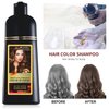MOKERU Professional Argan Oil Hair Dye Color Shampoo 500 ML I New & Improved Formula Ammonia Free Paraben Free I Instant Fast Acting Long Lasting Signature Platinum Line by Maani (Light Brown)