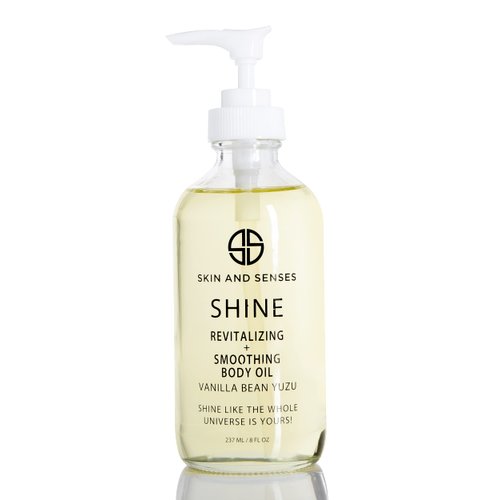 Shine Revitalizing & Smoothing Body Oil Vanilla Bean Yuzu –100% Natural, plant-based ingredients Loaded with an Organic blend of Healing Oils and Vitamin E, that deeply soothe, restore