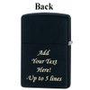 Zippo Lighter- Personalized Custom Message Engraved on Back Ace of Spades Card Game Casino Zippo Windproof Lighter (Dice Black #Z443)