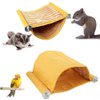 Warm Hamster Hammock House Mouse Rat Hanging Swing Bed Guinea Pig Cage Bedding Small Pet Animal Double Layer Cage Tent Hut Nest for Winter Mouse Rat Hamster Play Sleep