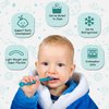 M. Emami Baby Teething Toy - Pack of 6 Hollow Teething Sticks with 2 Cleaning Brushes - 100% Food Grade Silicone, BPA Free, and Dishwasher Safe - 6 Vibrant Colors for 6-18 Months Babies