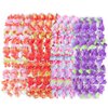Super Z Outlet Hawaiian Ruffled Colorful Luau Silk Flower Leis Necklaces for Island Theme Party (12 Pack)