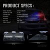 Xprite White Blue 16 LED High Intensity Emergency Hazard Warning Strobe Lights w/Suction Cups for Police Law Enforcement Vehicles Truck Interior Roof Windshield Dash Deck Flash Light