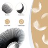 LASHVIEW Eyelash Extensions,Ellipse Flat Eyelash Extensions 0.20mm D Curl 13mm,Mink Black,Individual Lashes,Semi-Permanent Extremely Soft Professional Salon Use