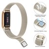 Vanjua Metal Band Compatible with Fitbit Luxe , Stainless Steel Mesh Loop Adjustable Wristband Replacement Strap For Special Edition Fitness Tracker Women Men (Champagne Gold)