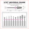 Makartt Nail Drill Bits:10Pcs Dimond Sanding Bit Sets for Nail Drill E-File,Upgraded Cuticle Cleaner Nail Bit Kit Tool Bits for Acrylic Nail Art Tools Nails Manicure Nail Prep,Nail Salon Home DIY Use