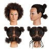 STUDIO LIMITED 100% Human Hair Mannequin Head Cosmetology Barber Salon Practice Mannequin Personal Student Tool (8'' Afro)