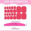 SILPECWEE 8 Sheets Dark Red Nail Wraps for Toes Toe Nail Stickers Decals Toenail Polish Strips Gel Nail Strips Self Adhesive Toenails Polish Stickers Manicure Design with Nail File