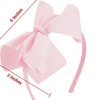MEEDEE Pink Bows Girls Headband Bow for Girls Grosgrain Ribbon Hair Hoop Headband for Toddlers Kids Party Decoration Cosplay Costume Headwear Makeup Handmade Hair Band