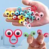 100 PCS Eye Finger Puppets Toys Set, Wiggly Eyeball Finger Puppet Eye On Rings for Kids, Party Favors for Boys Girls
