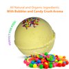 1 Bubble Bath Bomb for Kids with Surprise Toy Inside CAT in The Box - All Natural Safe for Sensitive Skin with Olive & Coconut Oil and Sweet Candy Crush Scent - Comes in Giftable Box