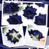 Geyoga Flower Hair Clip Set, 6 Pcs Rose Hair Accessories for Women Girls Wedding Dancing Party (Navy Blue)