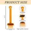 2-in-1 Hair Brush Cleaning Tool, Comb Cleaning Brush Hair Brush Cleaner with Pick and Bristles Hair Brush Remover Rake for Removing Hair Dust, Cute Comb Cleaner Tool for Home and Salon, Yellow