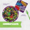 Teenage Mutant Ninja Turtle Birthday Party Supplies | Serves 16 Guests | Officially Licensed | TMNT Mutant Mayhem Movie | Balloon Decorations, Plates, Napkins, Tablecloth, Forks, Button