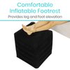 Xtra-Comfort Inflatable Ottoman Travel Foot Rest - Foot Pillow for Office Desk, Car, Chair, Airplane - Leg Elevation Cushion with Bag and Hand Pump - for Kids, Adults - Adjust Height and Firmness