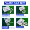 3-1/4 Inch Golf Tees Plastic Performance Series Low Resistance Tee White, Mixed Pack of 40 in Bulk 4 Prongs Golf Tees Improve Swing Accuracy and Distance,10 Short Tees
