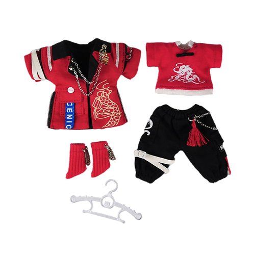 YMY New Year Red Set OB11 Bjd GSC 1/12 Scale Doll Clothes Cute Accessories Gift（Boy-S）