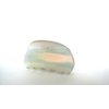 Generic Clear frosted white spotted iridescent hair claw clip