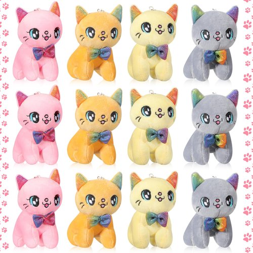 Chalyna 12 Pcs Cute Stuffed Animal Toy 4 Inch Mini Plush Mermaid Tiger Turtle Puppy Pig Alpaca Ca...